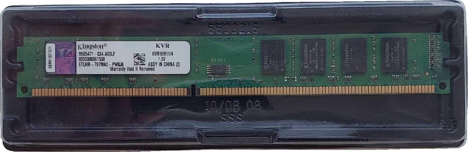 Оперативная память Kingston ValueRAM 4 ГБ DDR3 DIMM CL11 (KVR16N11/4) фотография 12