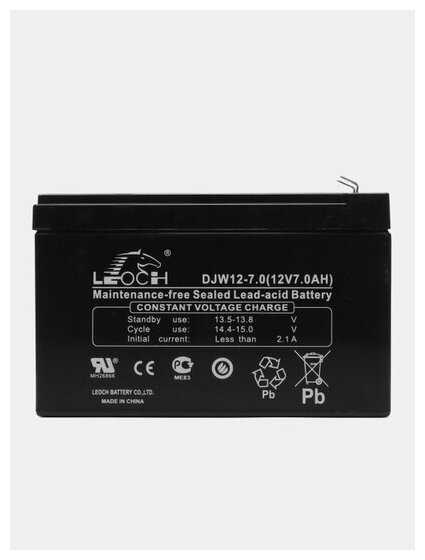 Аккумулятор Leoch DJW 12-7.0 (12В, 7Ач) фотография 1