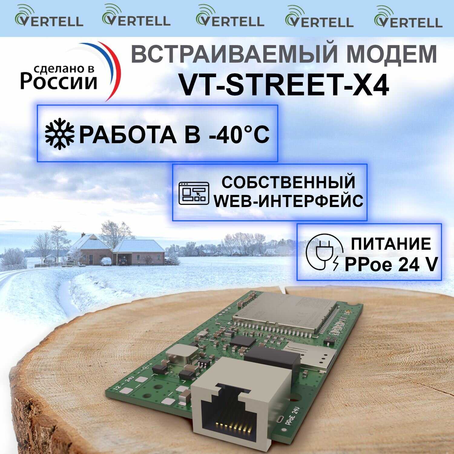 Встраиваемый роутер Vertell VT-STREET-X4