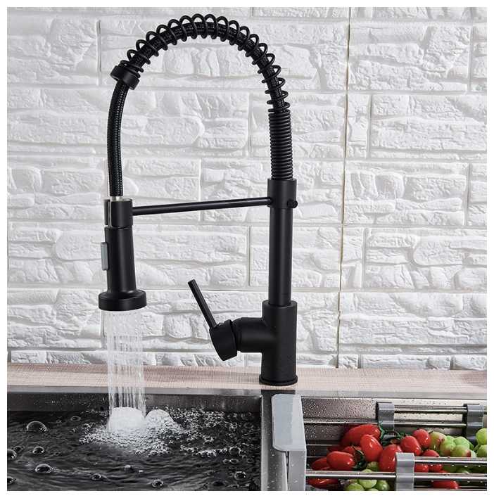 Смеситель для кухни (кухонной раковины) с гибким изливом Kasanye Kitchen Faucet 202 фотография 1