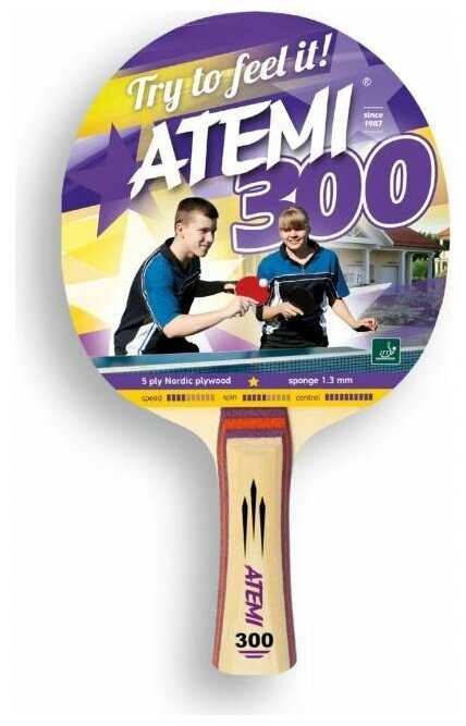 Ракетки для настольного тенниса ATEMI 300 CV фотография 5