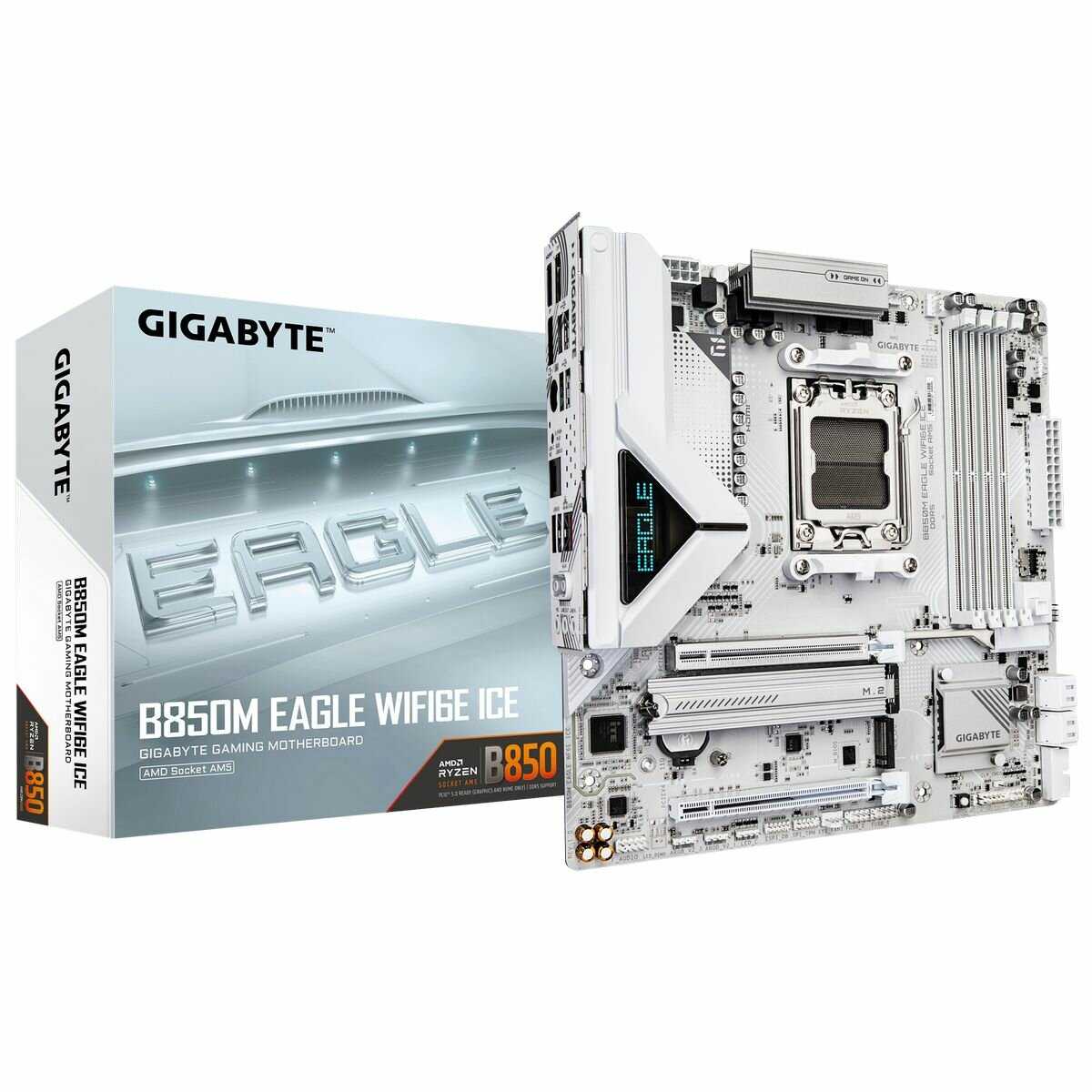 Материнская плата Gigabyte B850M EAGLE WIFI6E ICE [AM5, AMD B850, Micro-ATX] фотография 3