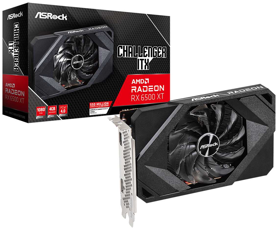 Видеокарта ASRock Radeon RX 6500 XT Challenger ITX 4GB (RX6500XT CLI 4G) фотография 4
