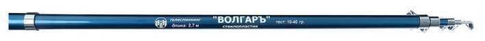 Спиннинг телескопический «Волгаръ», тест 10-40 г, длина 2,7 м, 6 секций, цвет синий фотография 4