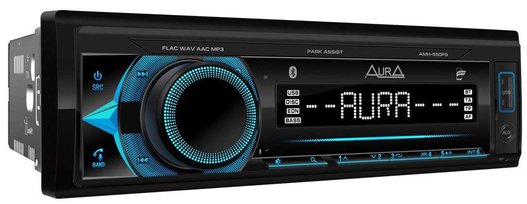 Магнитола Aura AMH-550PS / Bluetooth / 1 din