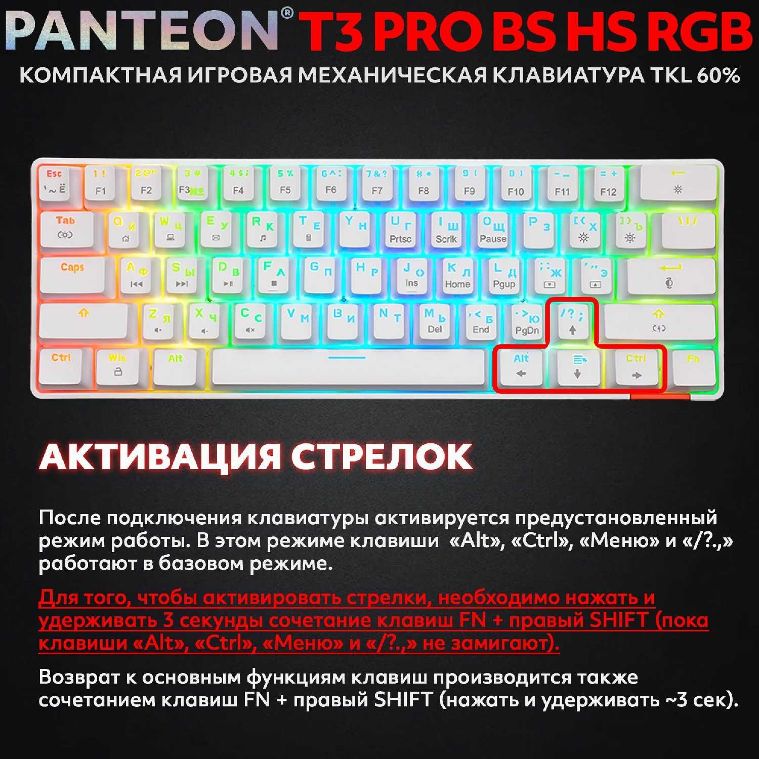 Механическая клавиатура PANTEON T3 BS HS RB (34) фотография 17