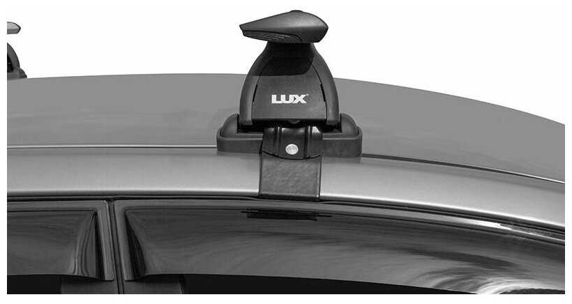 Багажник на крышу LUX черные дуги аэро-тревел (82мм) 1,2м Ауди А4 Б9 сед 2016-2022, 2192230B фотография 2