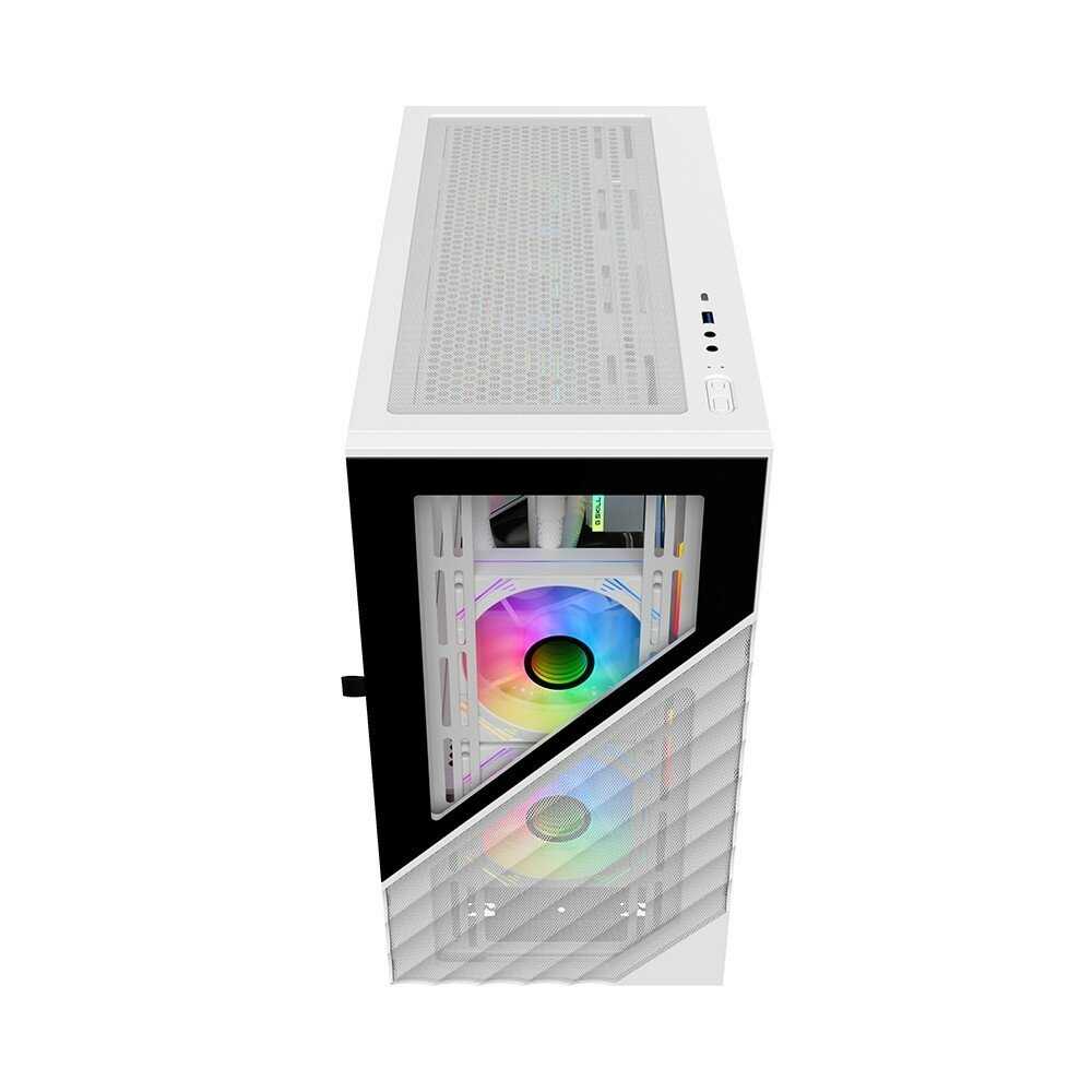 Корпус 1STPLAYER DK D7 mATX 3x120mm LED fans (D7-WH-3F1-W) фотография 11