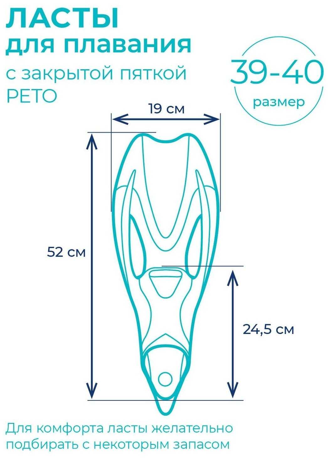 Ласты пластиковые с резиновыми вставками закрытая пятка INDIGO PETO фотография 3