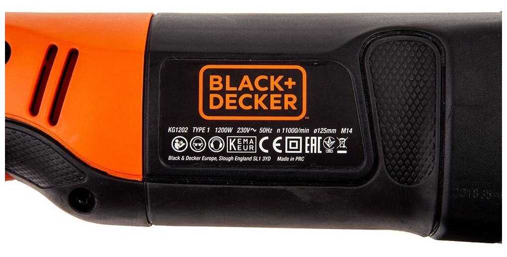 УШМ BLACK+DECKER KG1202K (KG1202K-QS) фотография 7