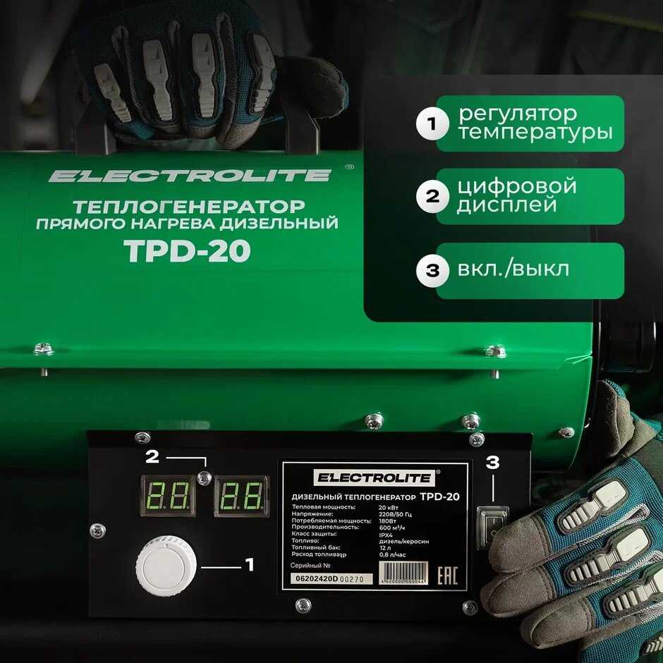 Дизельная тепловая пушка Electrolite TPD-20 фотография 3