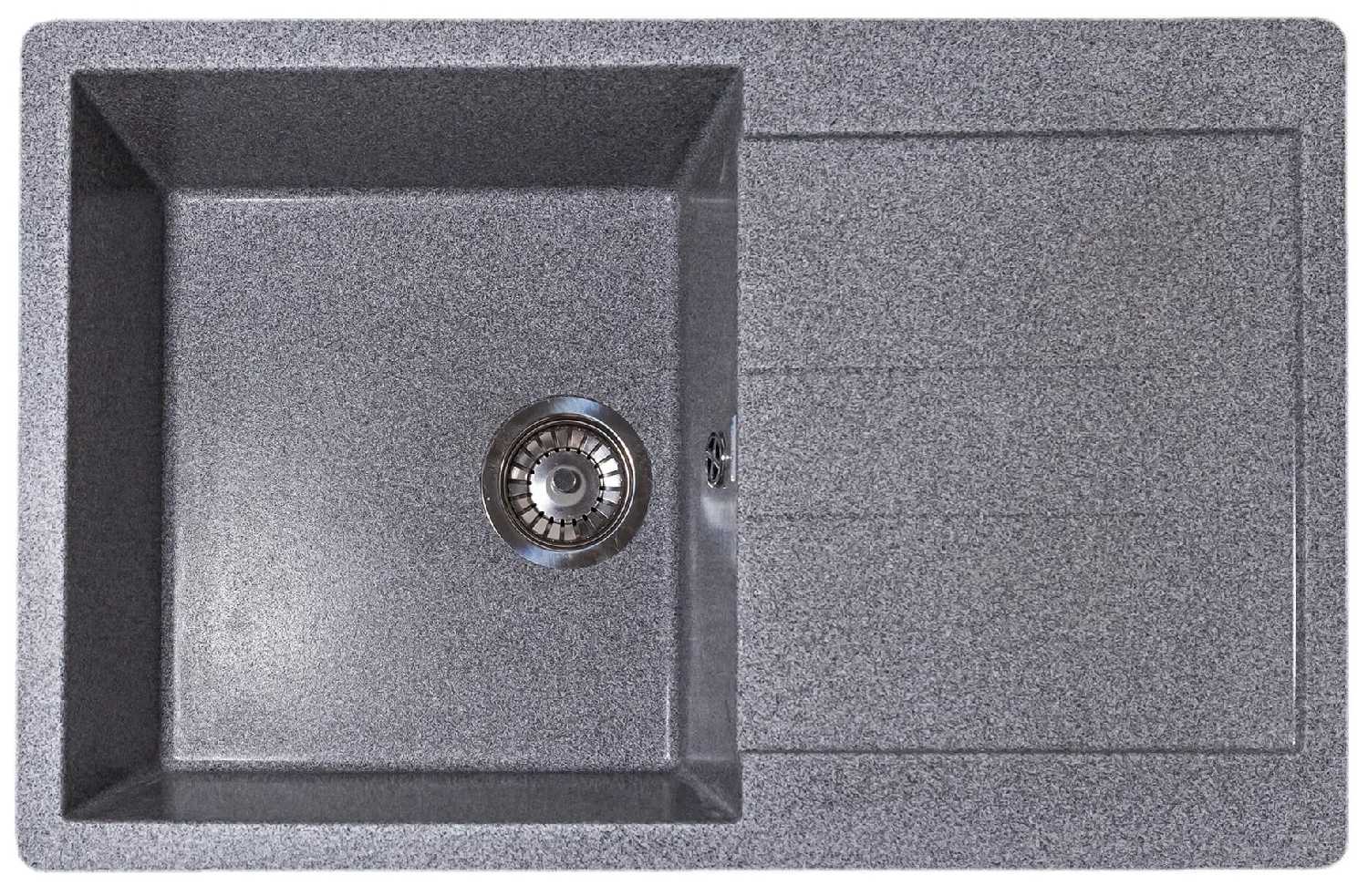 Накладная кухонная мойка GranAlliance G-40, 49х76.5см, искусственный мрамор фотография 15