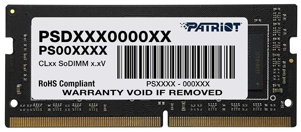 Оперативная память Patriot Memory SL (8 ГБ DDR4 SODIMM CL15)
