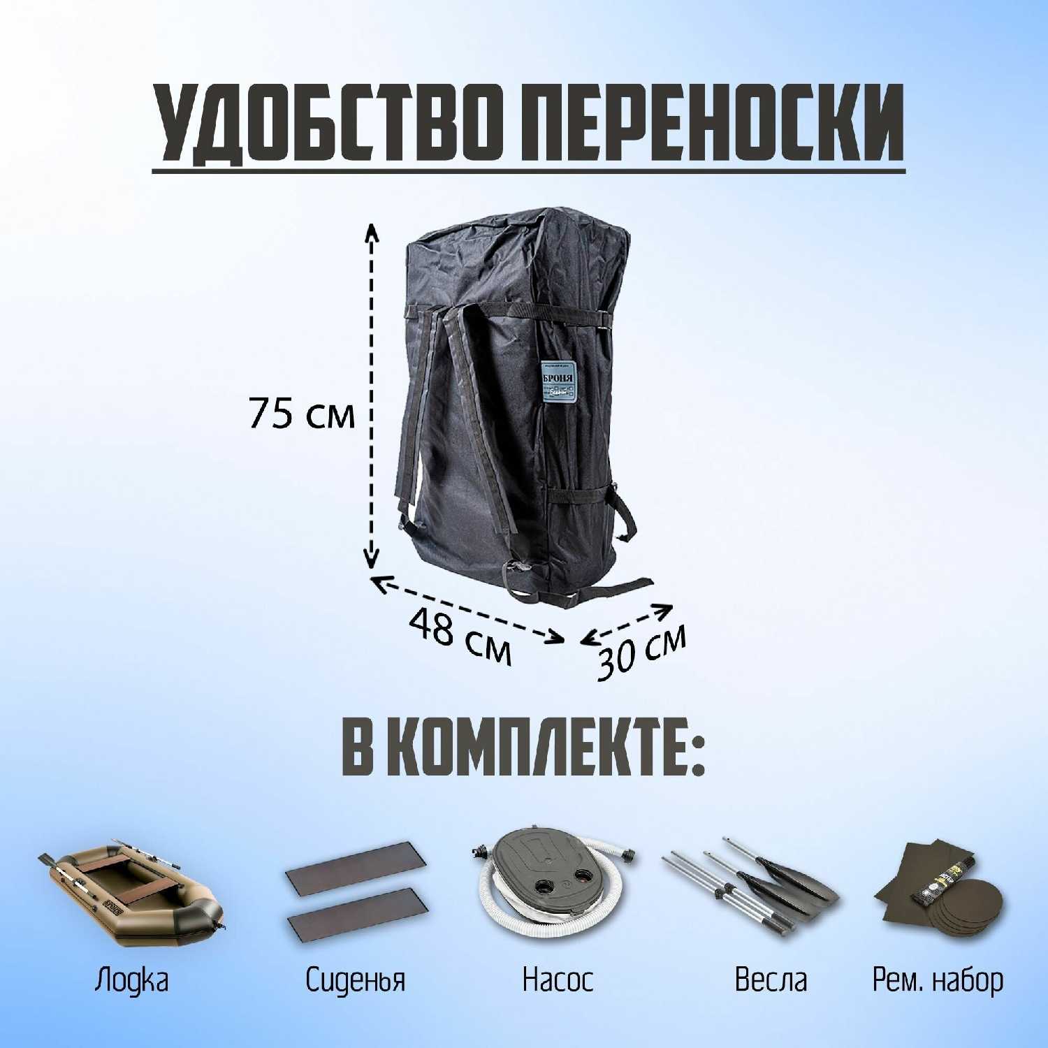 Лодка ПВХ Броня-320 СК слань+киль фотография 22