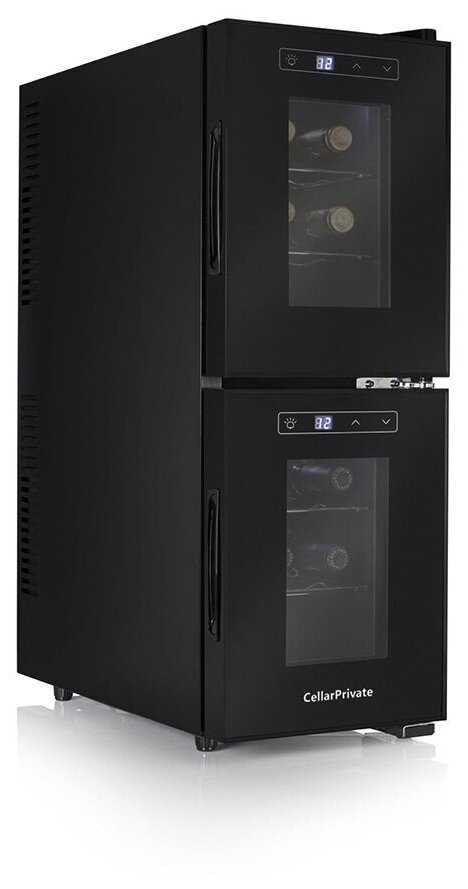 Винный шкаф Cellar Private CP012-2E термоэлектрический, двух камерный, 12 бут. фотография 1