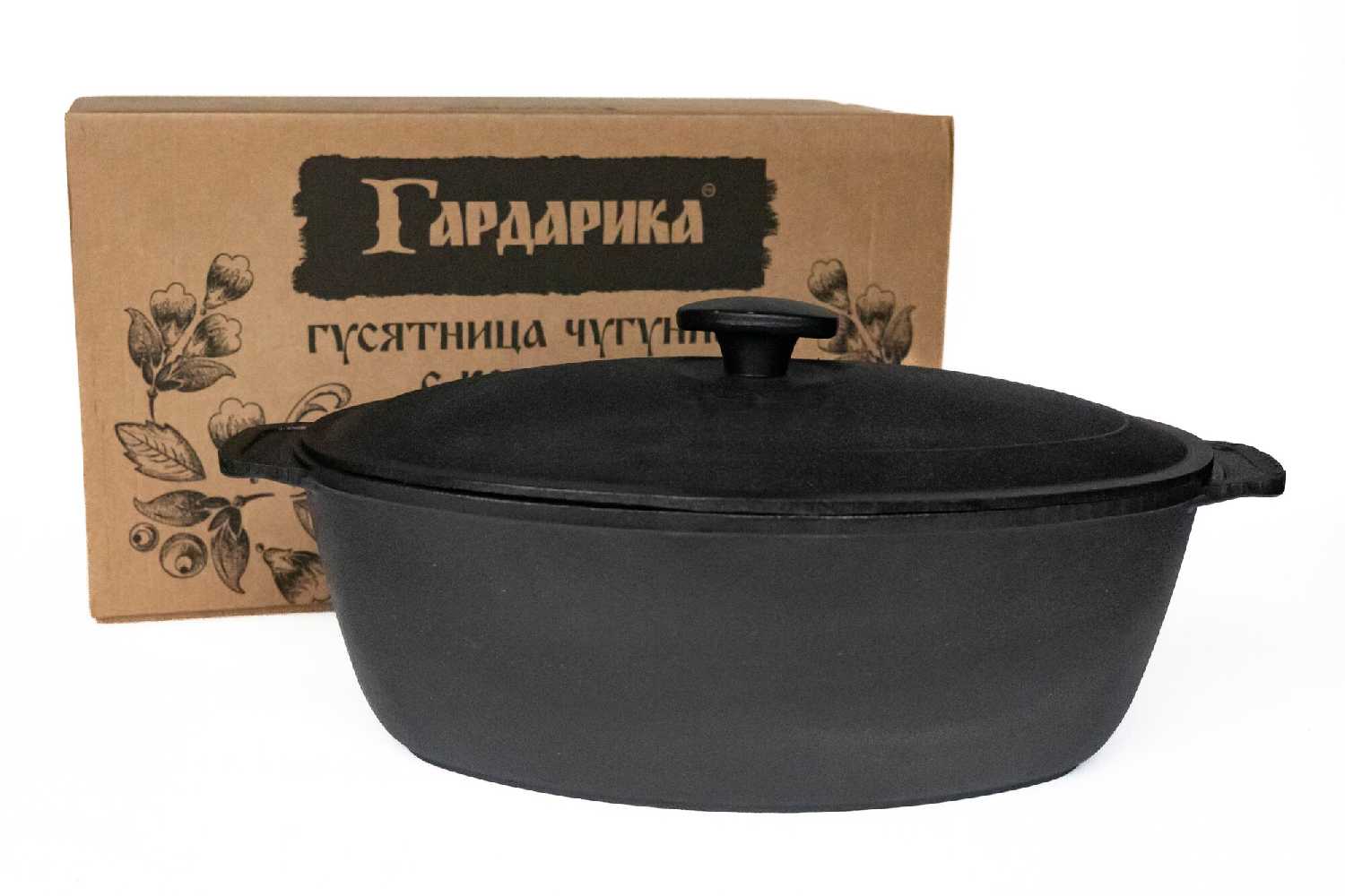 Чугунная гусятница 8л фотография 3