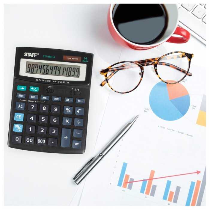 Калькулятор бухгалтерский STAFF STF-888-14 фотография 10