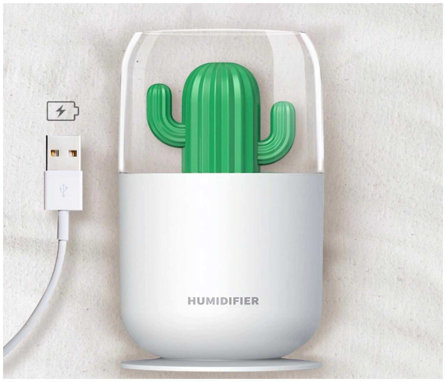 Портативный настольный увлажнитель воздуха MyPads Портативный настольный увлажнитель воздуха с ночником кактус (M-157468) фотография 5