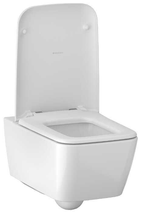 Чаша унитаза подвесная GEBERIT iCon Square 201950000 с горизонтальным выпуском фотография 1