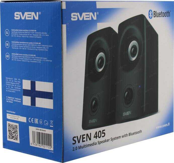 Колонки для компьютера SVEN 405 (беспроводные 2.0, USB, Bluetooth, 8 Вт) фотография 9
