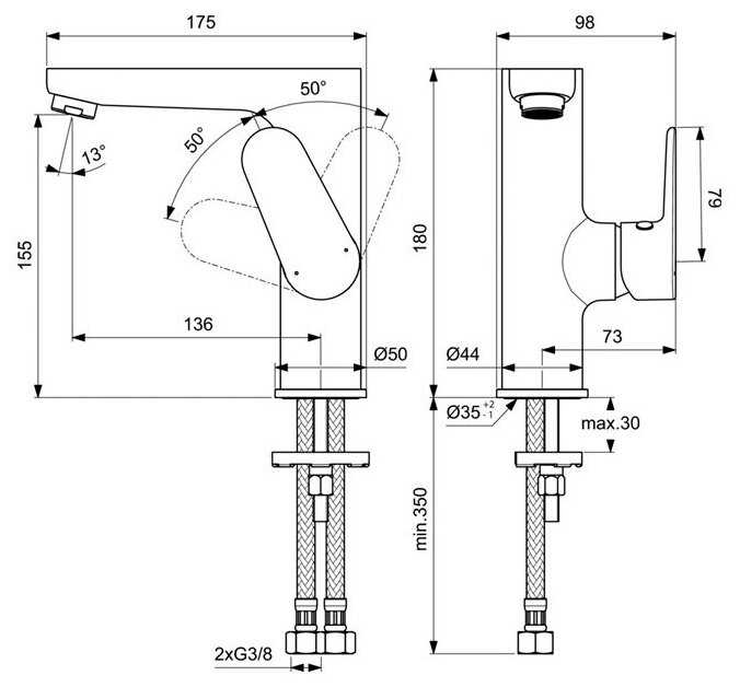 Смеситель Ideal Standard BC555AA фотография 16