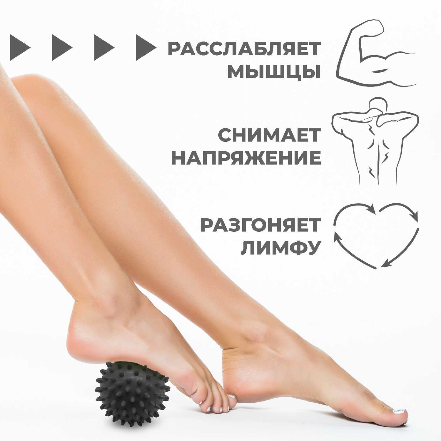 Мячик массажный Boomshakalaka с шипами (диаметр 6,8 см) фотография 22