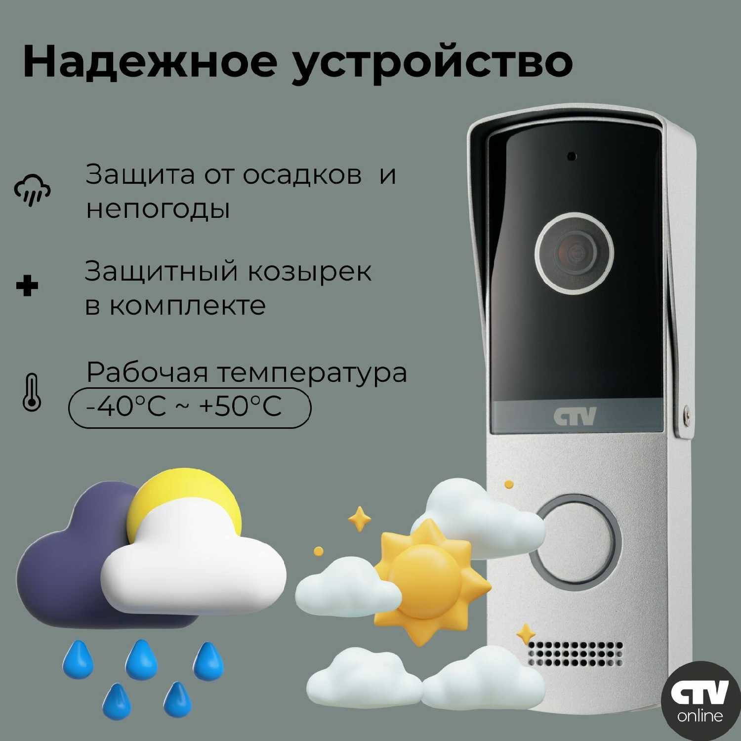 CTV Монитор видеодомофона с Wi-Fi (M5700) фотография 10