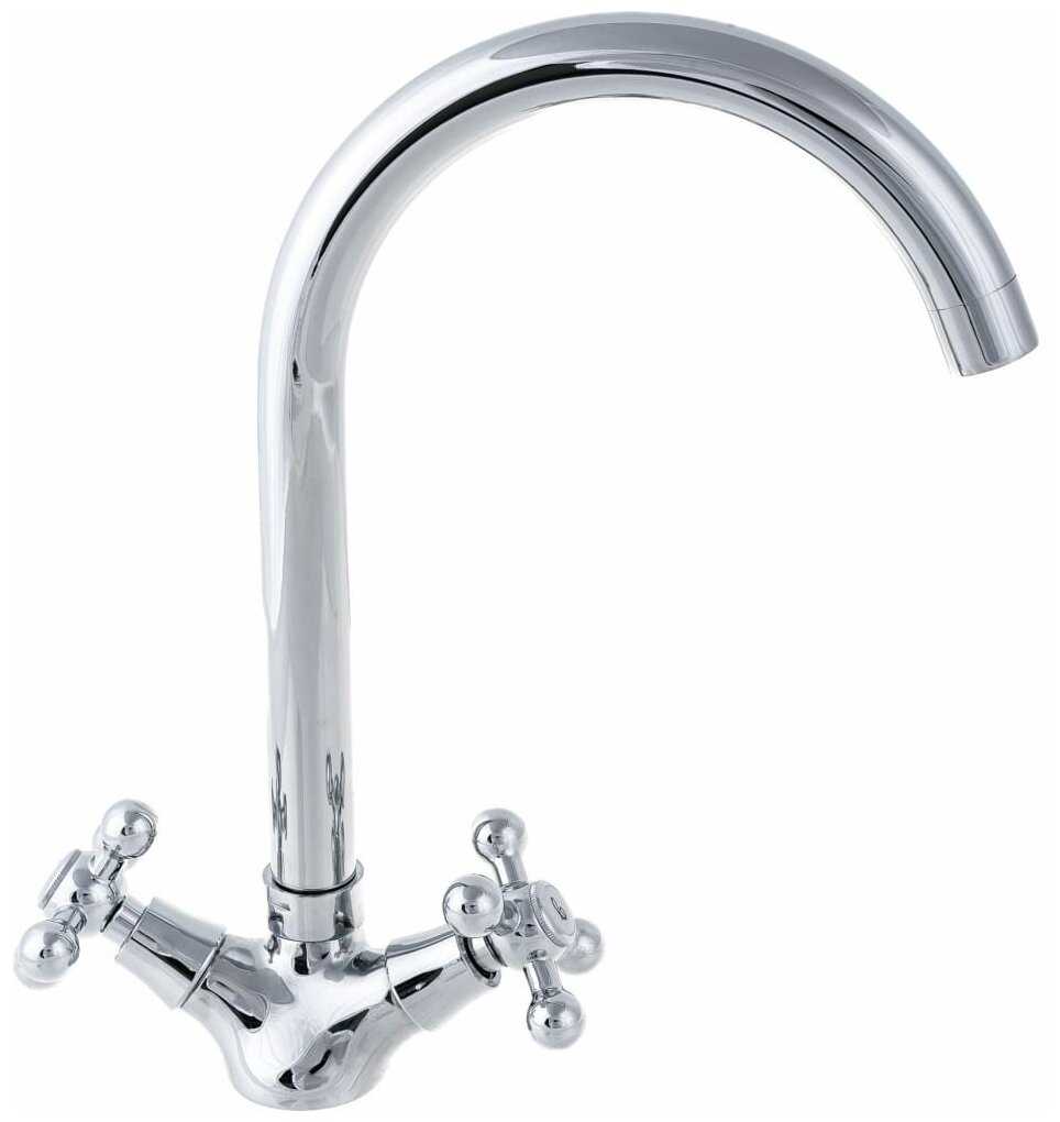 Смеситель для кухни (мойки) Ledeme H19 L4319, вентильный фотография 2