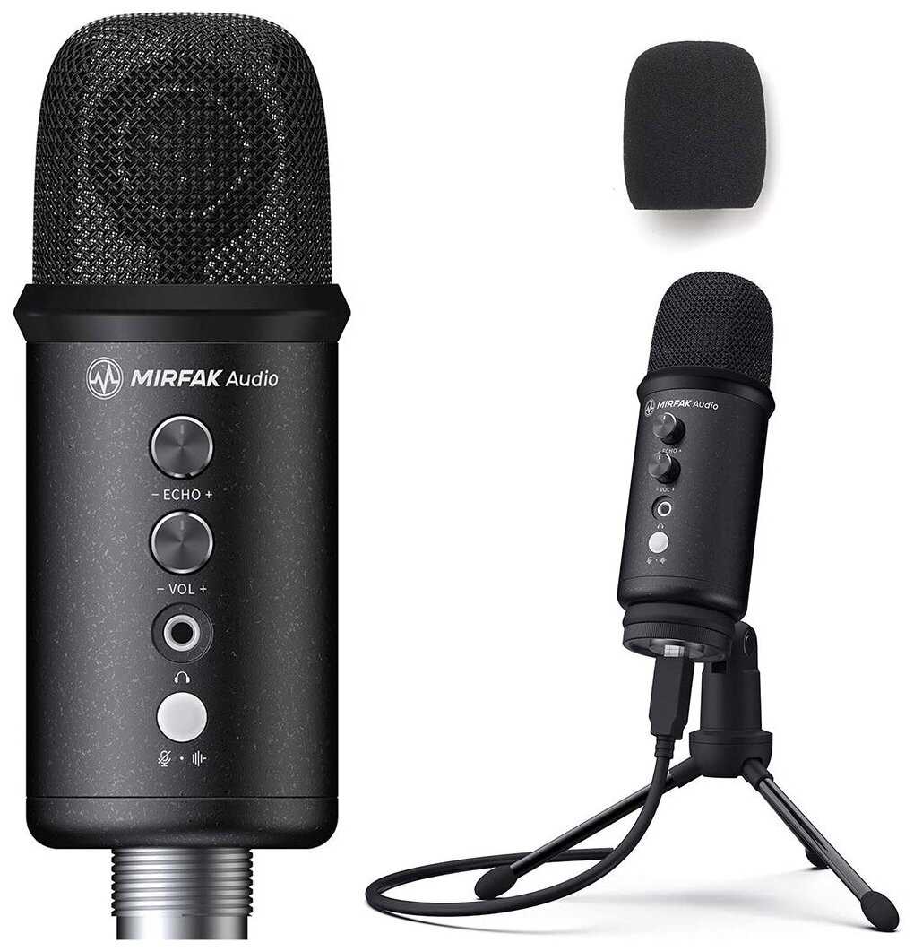 Микрофон Mirfak TU1 Kit, вокальный, USB, с аксессуарами