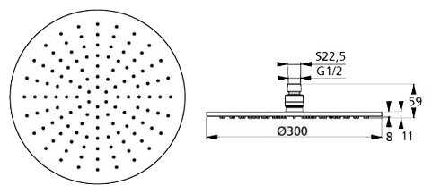 Верхний душ Ideal STANDARD IdealRain B9443AA, хром фотография 1