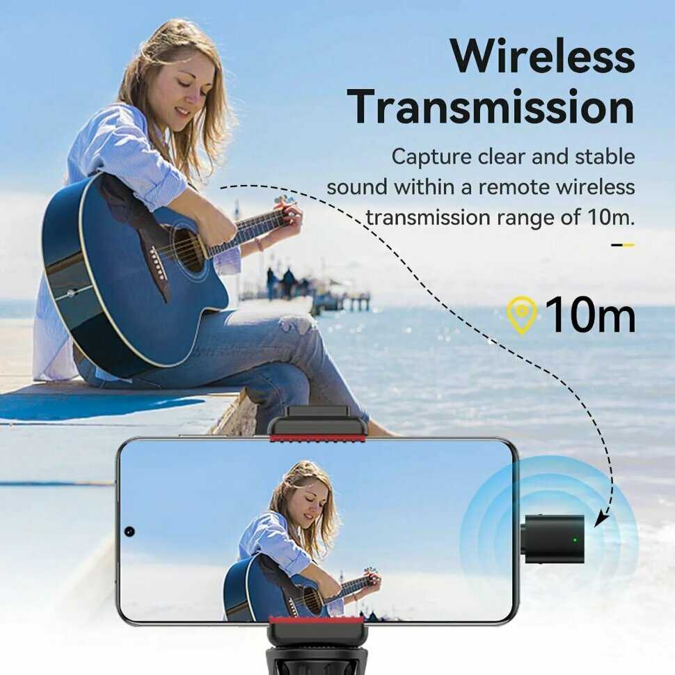 Радиопетличный микрофон Ulanzi WM-10 для iPhone до 14 Lightning фотография 6