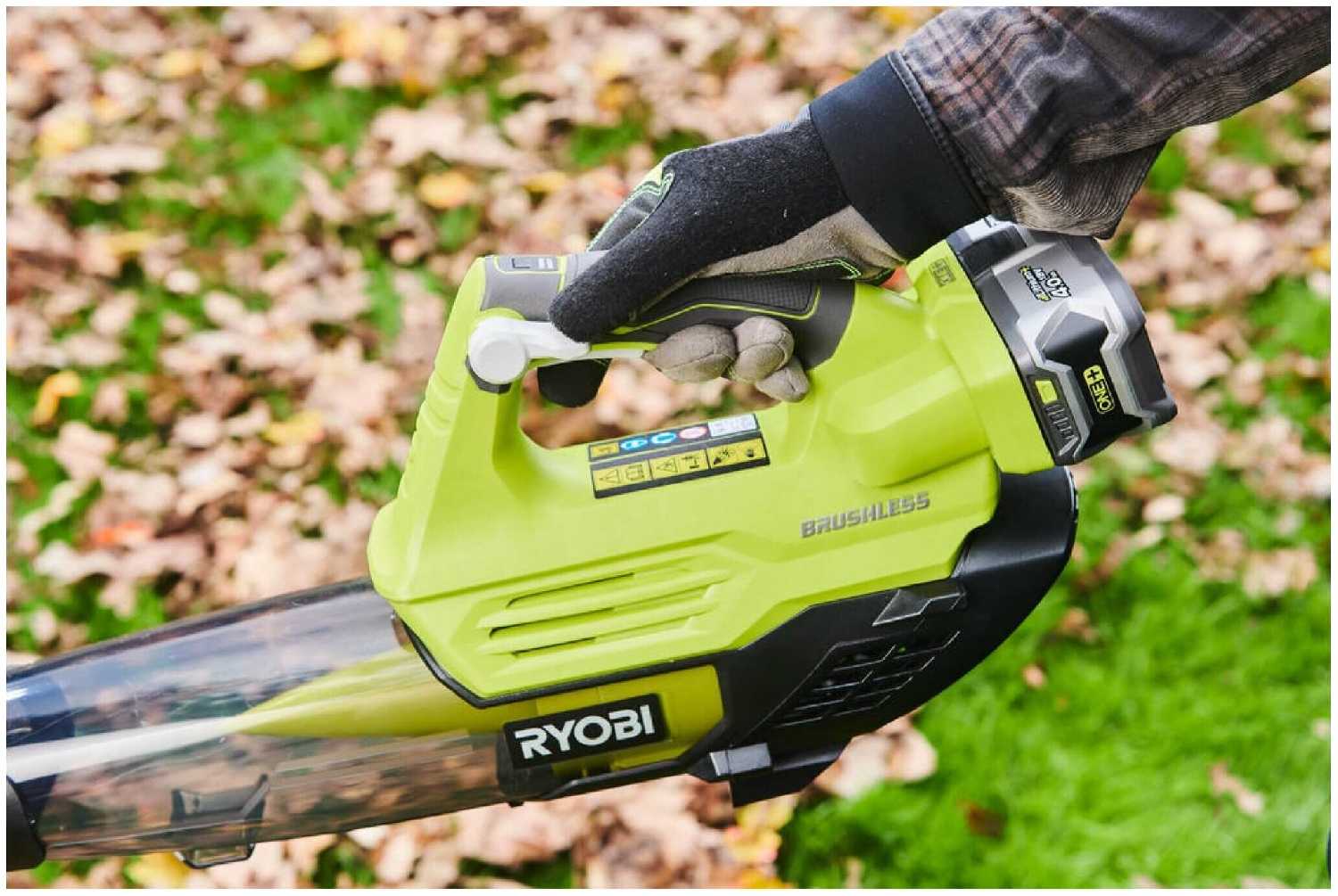 Аккумуляторная воздуходувка RYOBI RY18BLXA-0 фотография 9