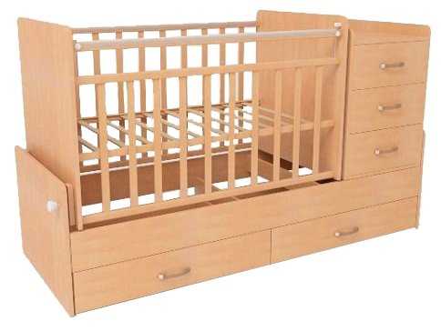 Кроватка СКВ-Компани 54403х (трансформер), трансформер, поперечный маятник фотография 1