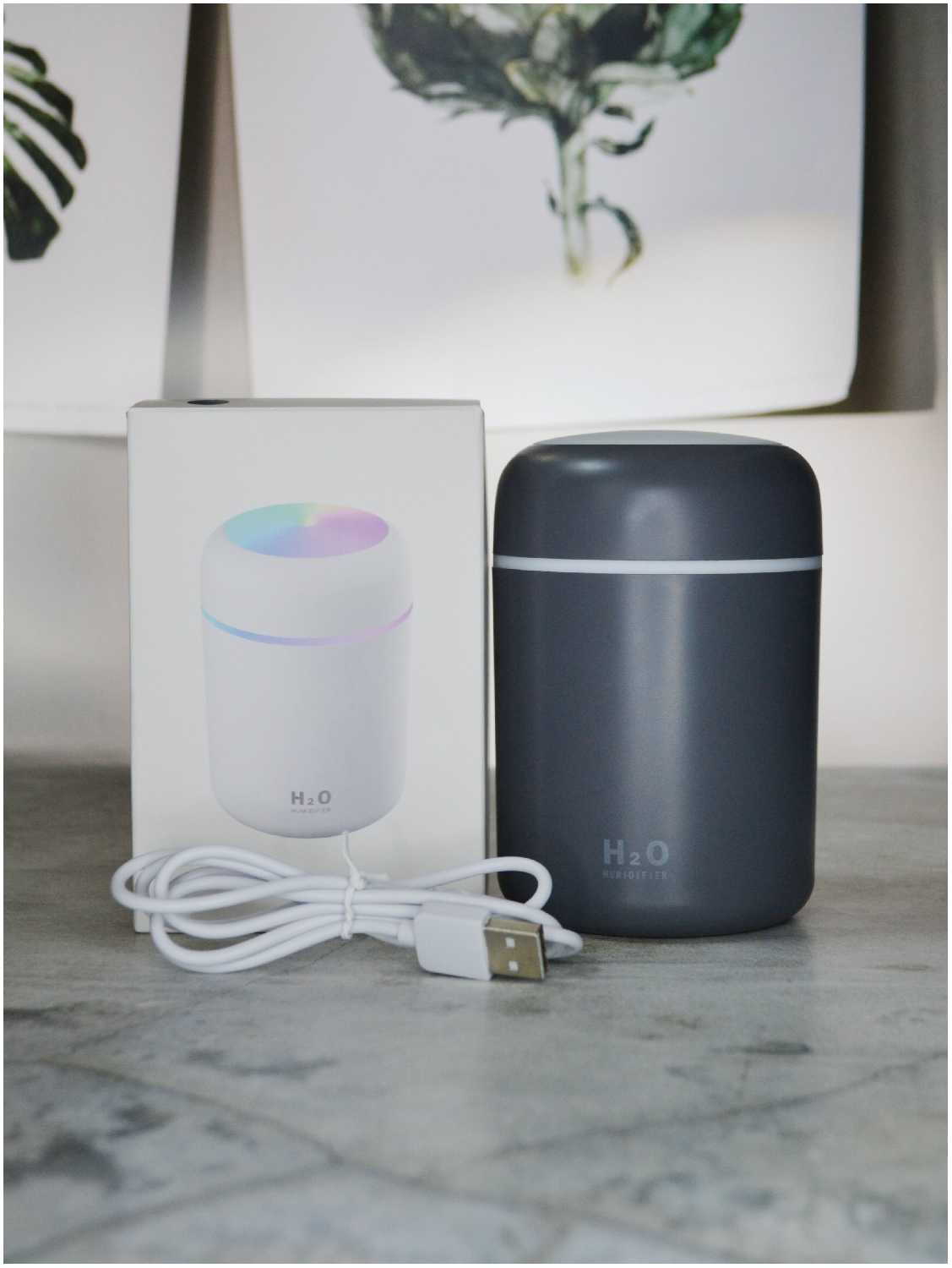 Увлажнитель воздуха для дома H2O/ портативный увлажнитель воздуха/ светодиодный увлажнитель воздуха/ VIRG white фотография 12
