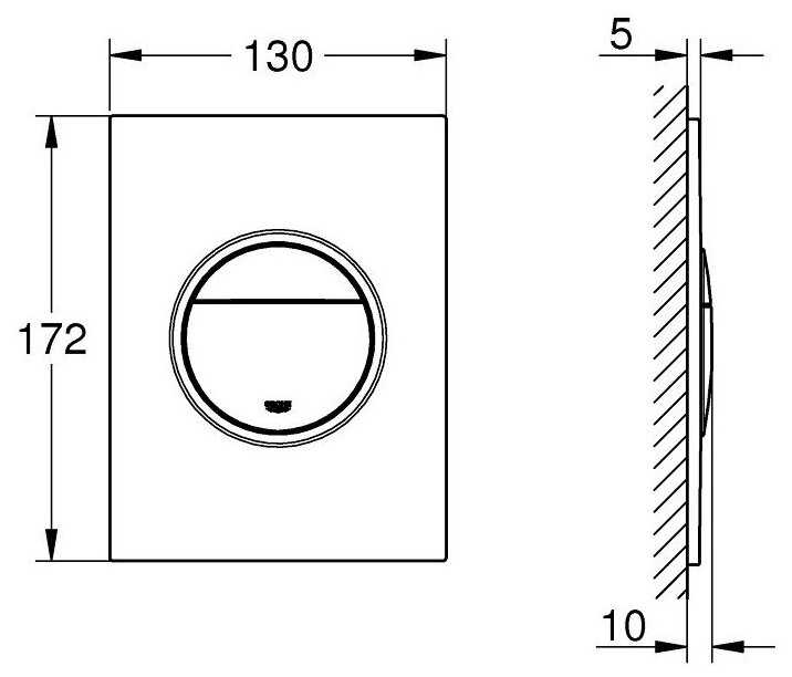 Кнопка смыва Grohe Nova Cosmopolitan 37601P000 фотография 2