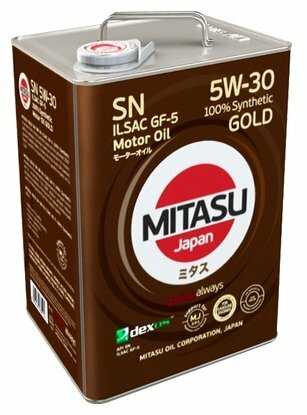 Синтетическое моторное масло Mitasu MJ-101 Gold SN 5W-30 фотография 2