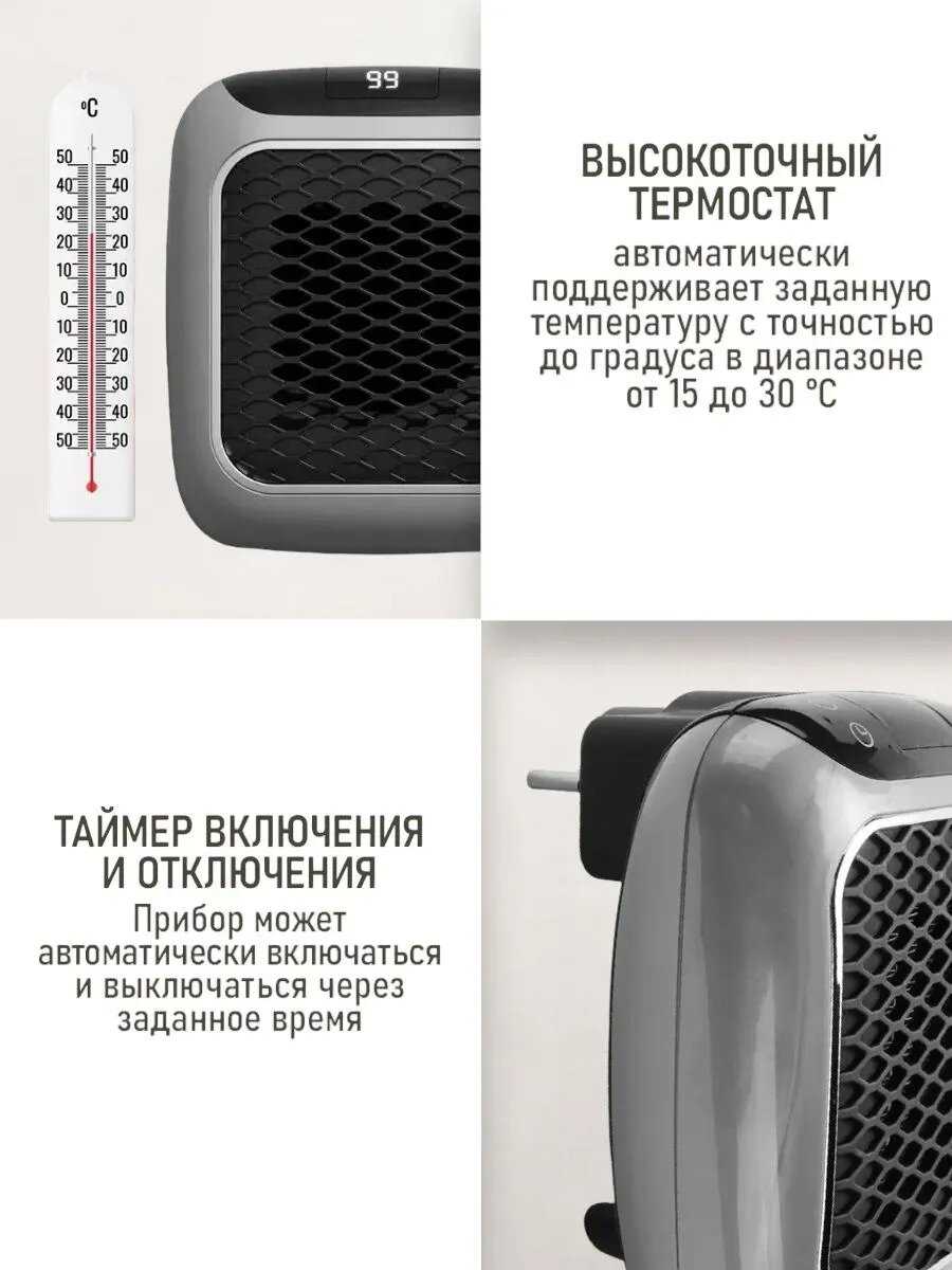 Обогреватель Тепловентилятор с LED дисплеем фотография 3