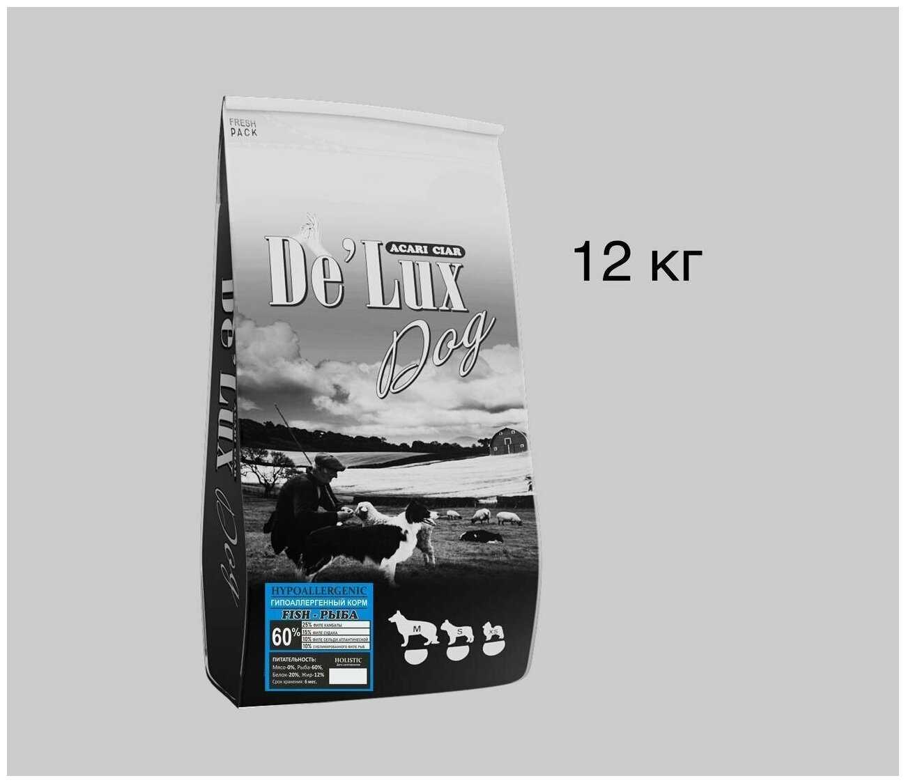 Сухой корм для собак DE'LUX Vet A Dog Hypoallergenic Fish (Акари Киар) фотография 8
