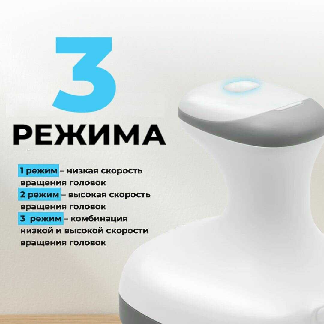 Электрический массажер Dykemann Электрический массажер с вращающимися головками для всего тела (RS-3) фотография 3