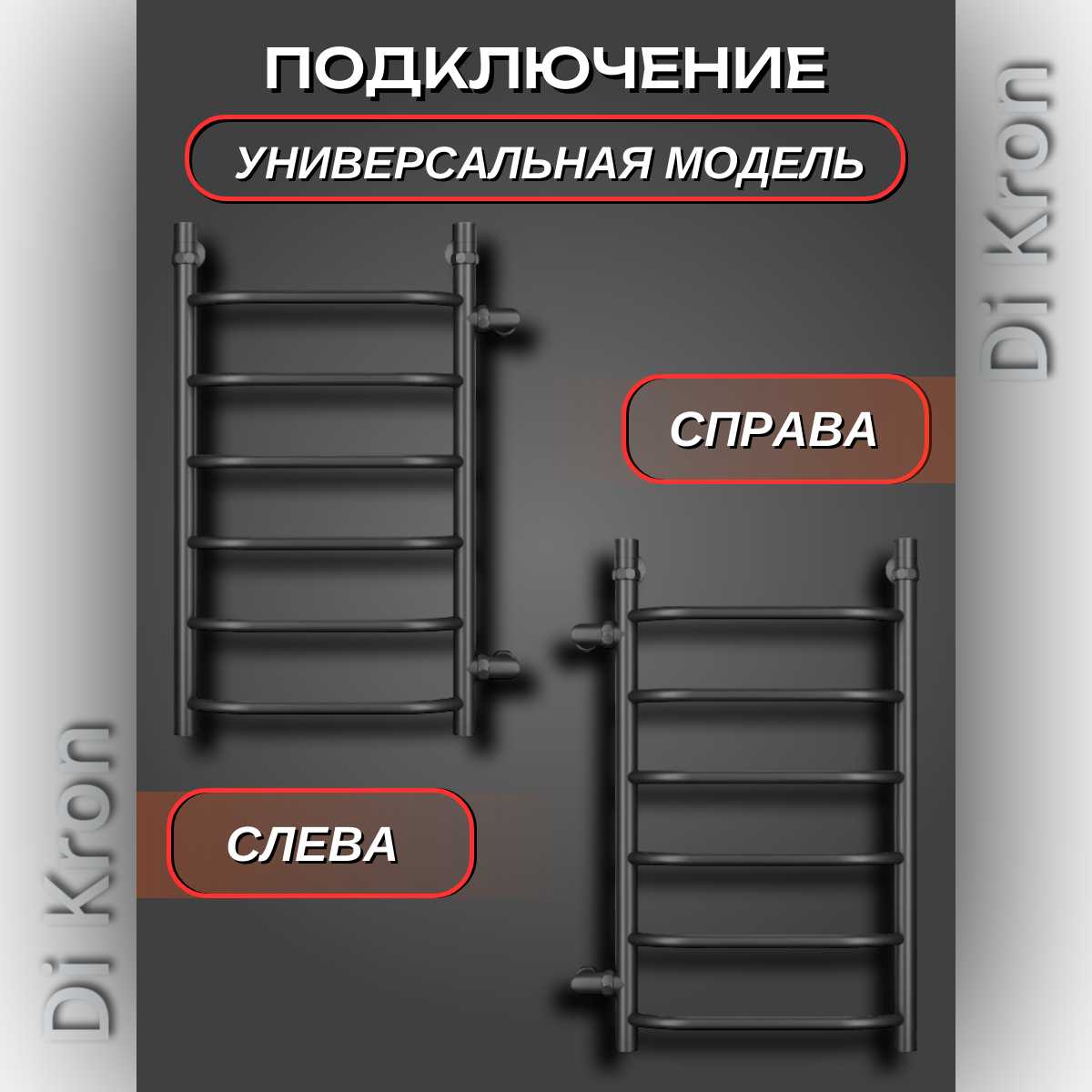 Полотенцесушитель Di Kron Premium-T 800х400 фотография 4