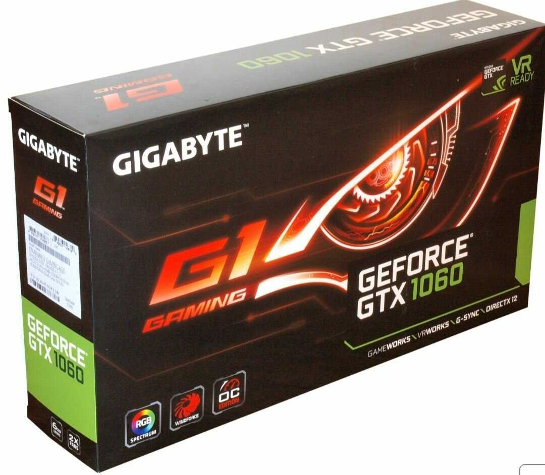 Видеокарта Gigabyte GeForce GTX 1060 6 ГБ (GV-N1060G1 GAMING-6GD) фотография 16