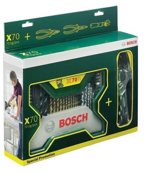 Набор инструментов BOSCH X-Line Titanium (2.607.017.197), 70 предм. фотография 1