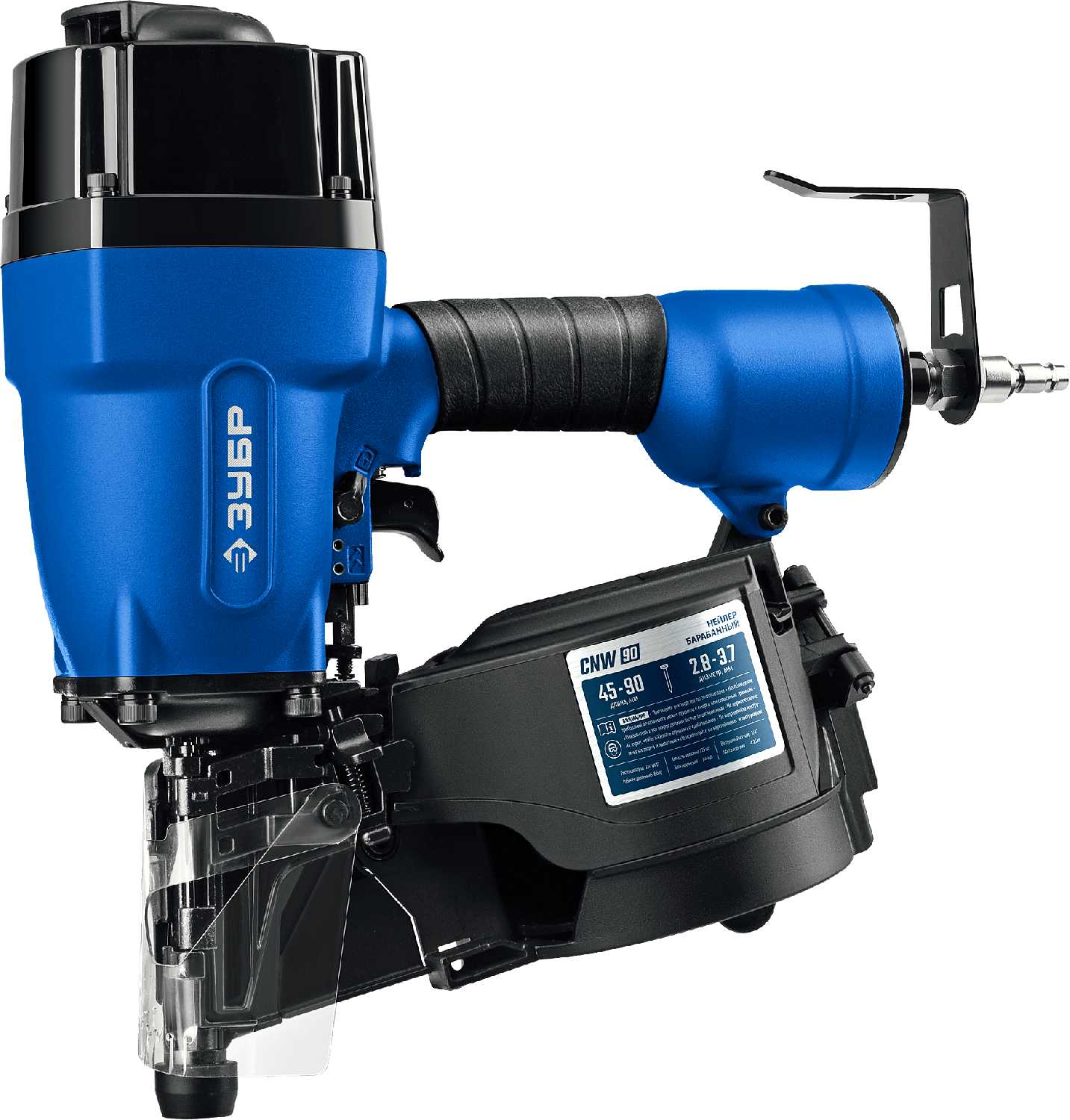 ЗУБР CNW-90, пневматический нейлер для барабанных гвоздей (31914)