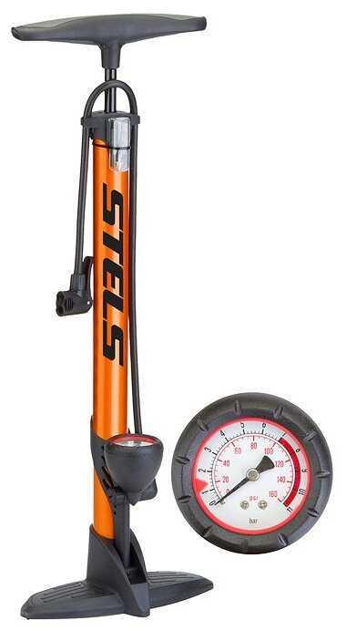 Напольный велонасос STELS ZF-030, алюминий