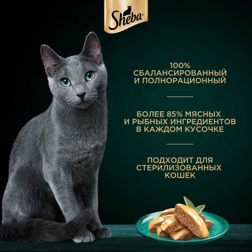 Корм для кошек Sheba Нежный паштет в желе с лососем фотография 6