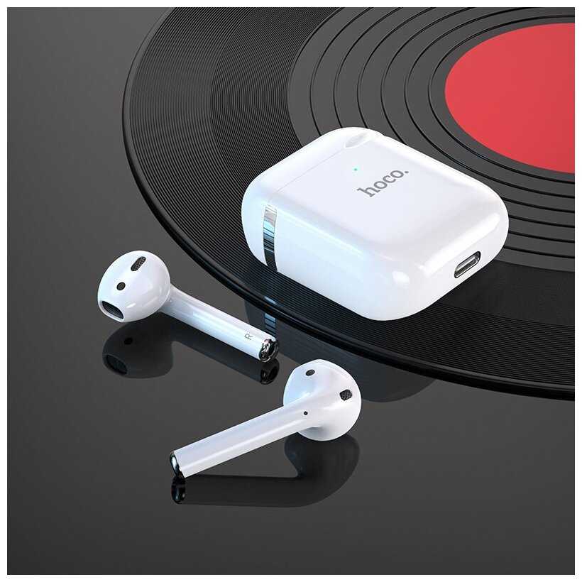 Наушники HOCO EW06 True wireless BT headset, беспроводные, Bluetooth, 350 мАч, белый фотография 5