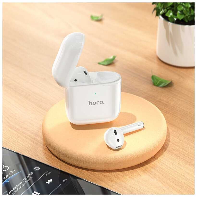 Наушники HOCO EW06 True wireless BT headset, беспроводные, Bluetooth, 350 мАч, белый фотография 6