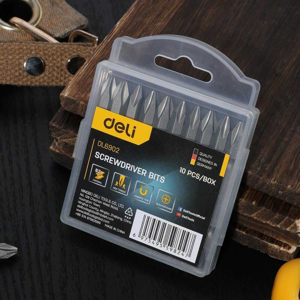Набор двухсторонних бит Deli Набор двухсторонних бит 10 шт (DL6902) фотография 19