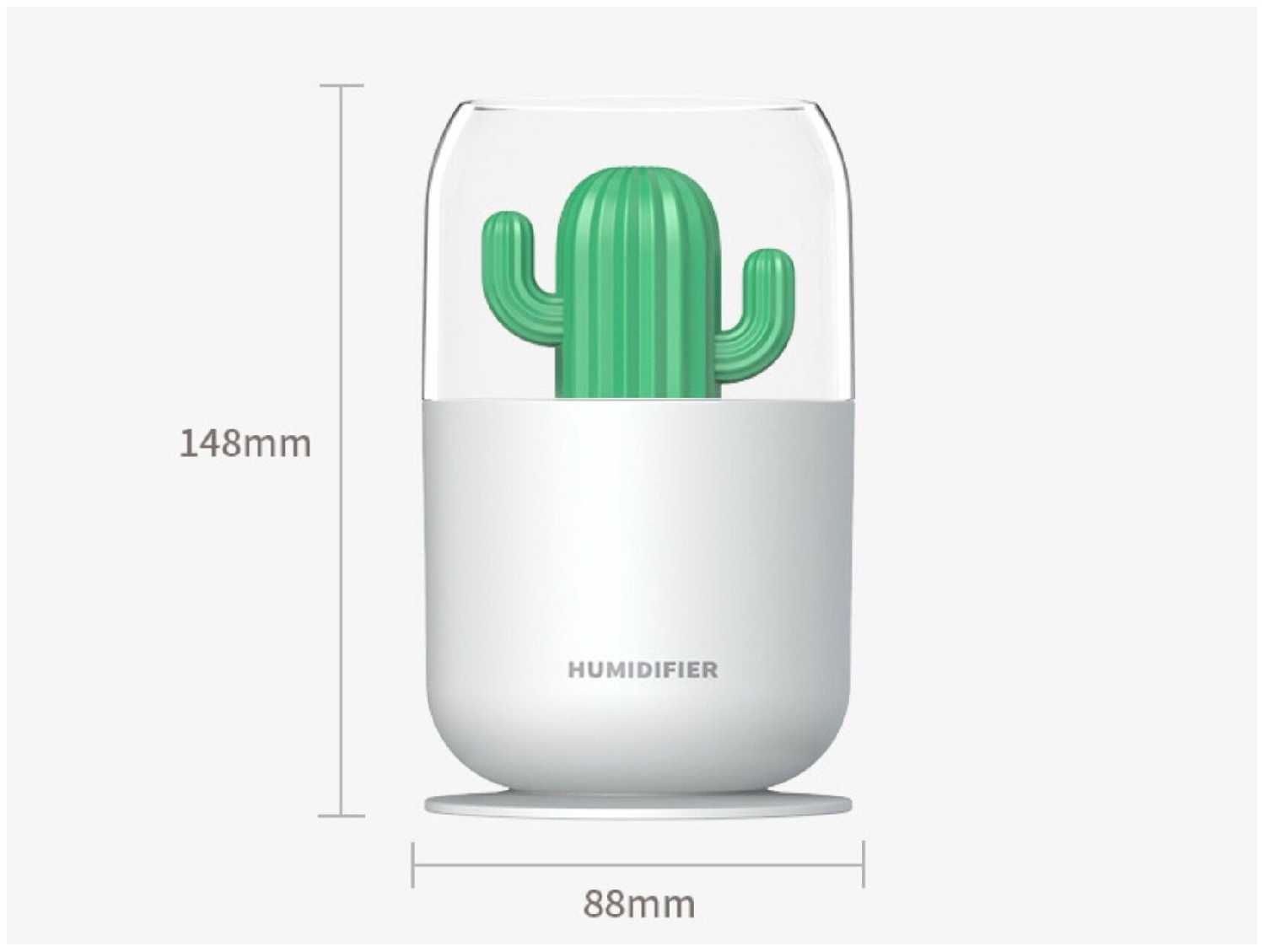 Портативный настольный увлажнитель воздуха MyPads Портативный настольный увлажнитель воздуха с ночником кактус (M-157468) фотография 1