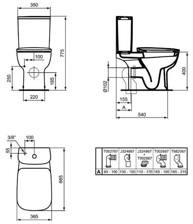 Унитаз, Писсуар, Бачок Ideal Standard T2834 фотография 9
